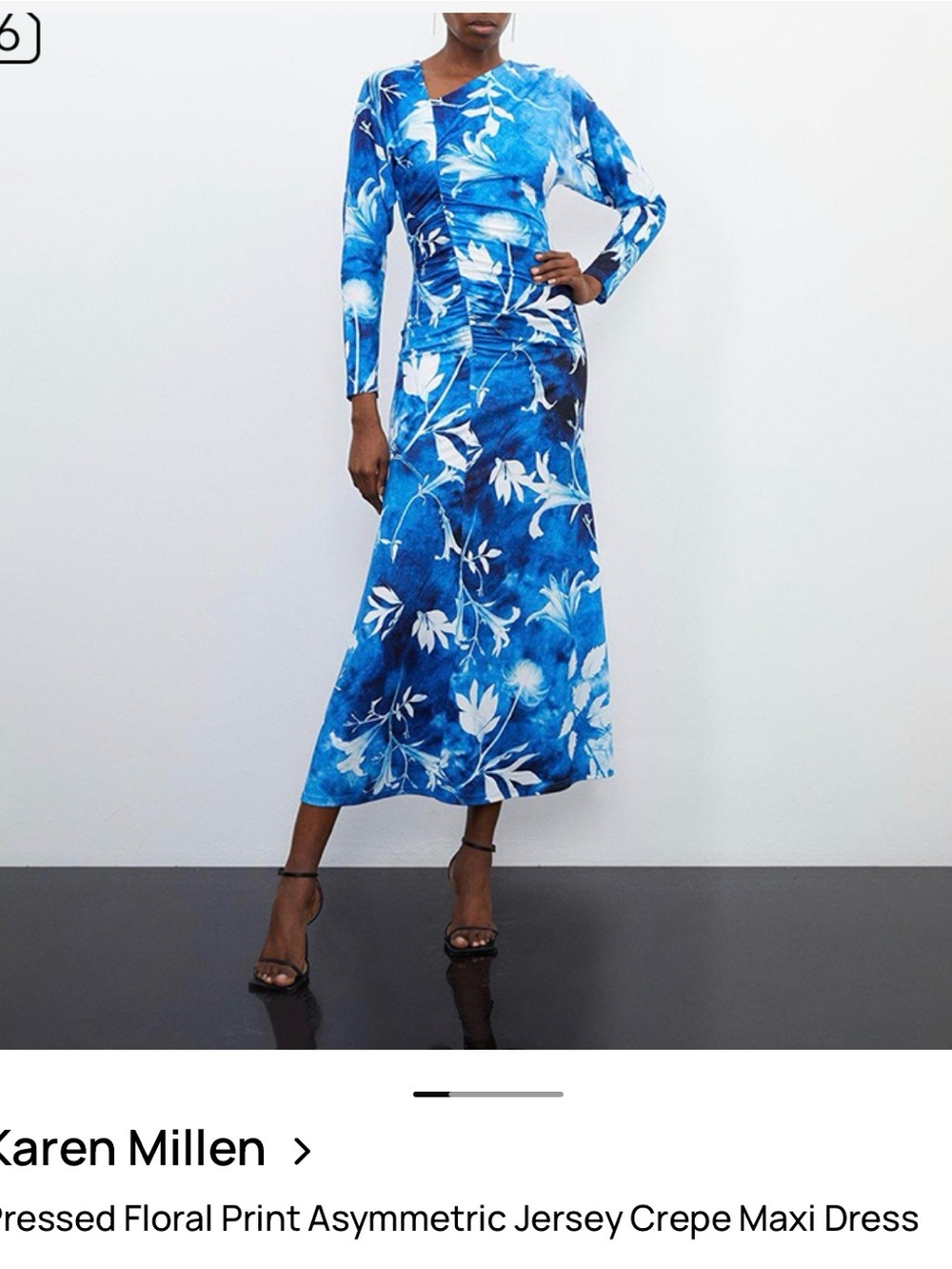 Karen Millen Blue and White Floral Maxi Dress